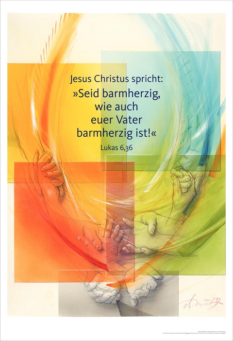 Jahreslosung M&uuml;nch 2021, Kunstdruck 63 x 92 - Eberhard M&uuml;nch