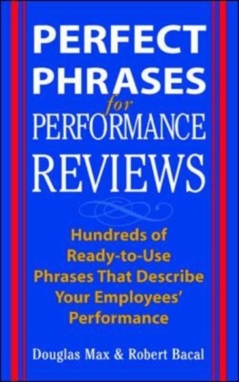 Perfect Phrases for Performance Reviews -  Robert Bacal,  Douglas Max