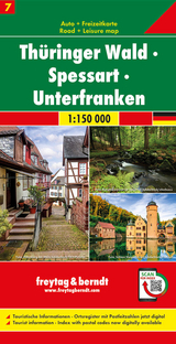 Th&uuml;ringer Wald - Spessart - Unterfranken, Autokarte 1:150.000, Blatt 7 - 