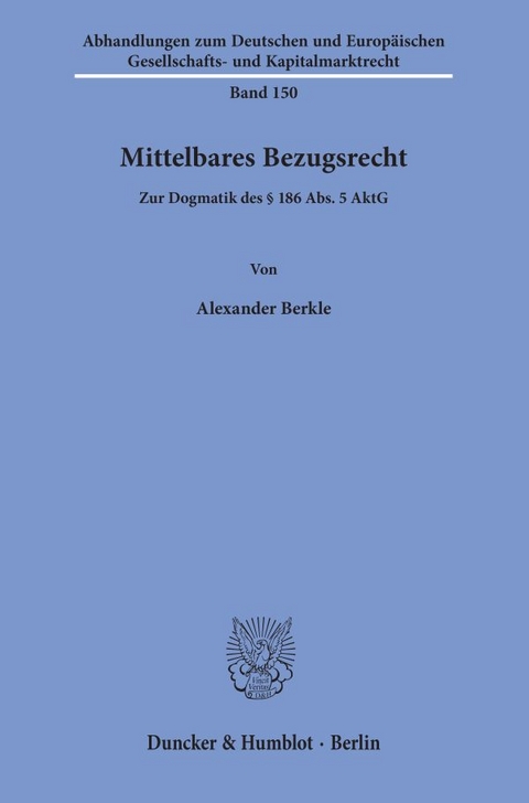 Mittelbares Bezugsrecht. - Alexander Berkle