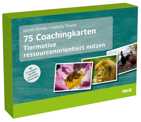 75 Coachingkarten Tiermotive ressourcenorientiert nutzen - Jasmin Römer, Isabella Thoma