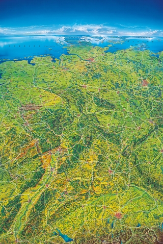 Marco Polo Das Große Deutschland Panorama (Format 100 x 150 cm), plano in Hülse