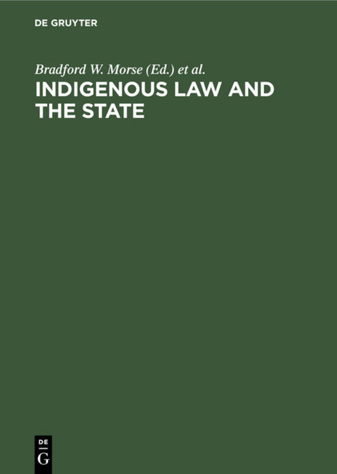 Indigenous law and the state - 