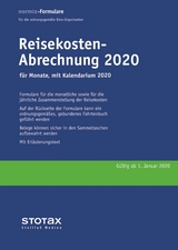 Reisekosten-Abrechnung 2020 mit Kalendarium - 