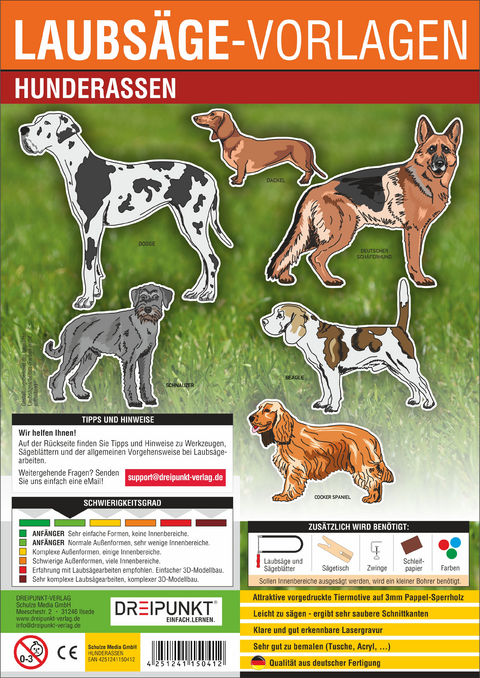 Laubs&auml;gevorlage Hunderassen - 