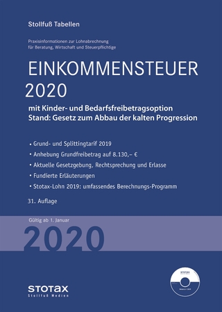 Tabelle, Einkommensteuer 2020