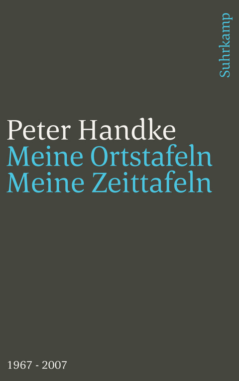 Meine Ortstafeln - Meine Zeittafeln - Peter Handke
