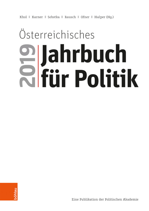&Ouml;sterreichisches Jahrbuch f&uuml;r Politik 2019 - 