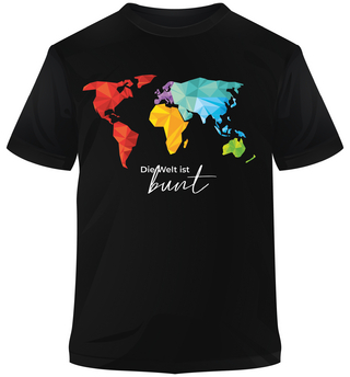 Premium-T-Shirt Die Welt ist bunt leuchtend