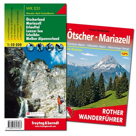 &Ouml;tscher Wanderungen-Set, Wanderf&uuml;hrer + Wanderkarte 1:50.000, in praktischer Umh&auml;ngetasche