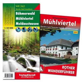 Mühlviertel Wanderungen-Set, Wanderführer + Wanderkarte 1:50.000, in praktischer Umhängetasche