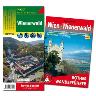 Wienerwald Wanderungen-Set, Wanderführer + Wanderkarte 1:50.000, in praktischer Umhängetasche