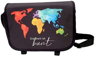 Umhängetasche - Die Welt ist bunt