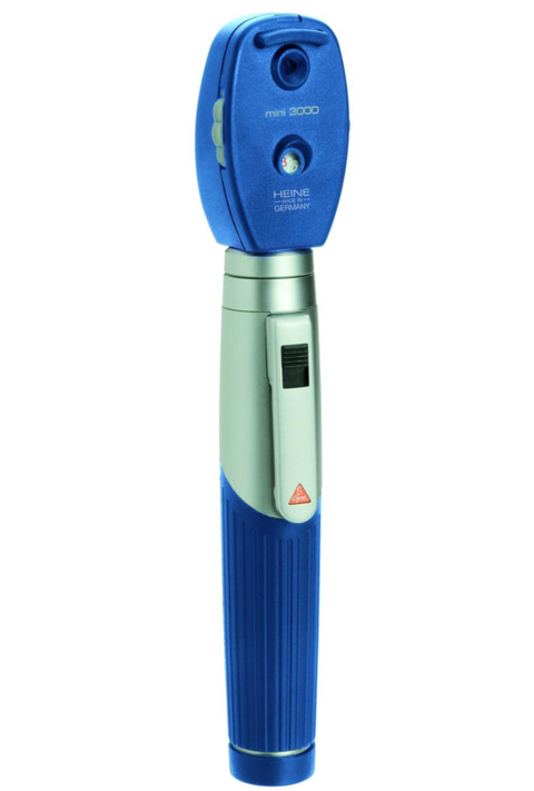 Heine mini 3000 Ophthalmoskop, blau/silber