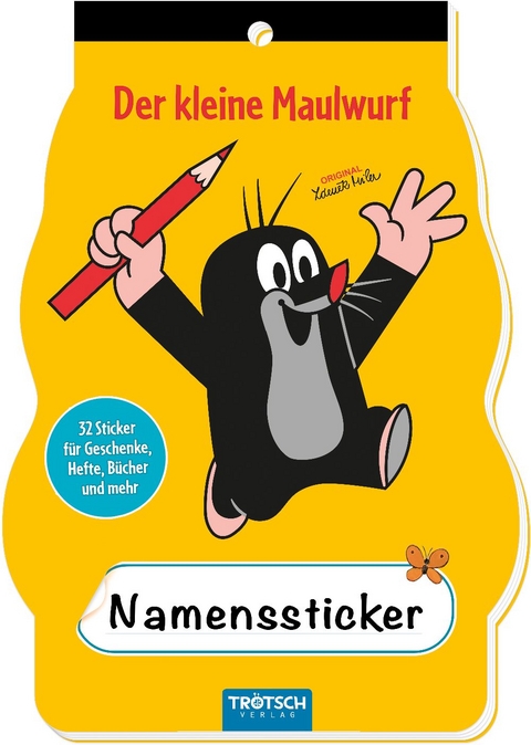 Tr&ouml;tsch Der kleine Maulwurf Namenssticker