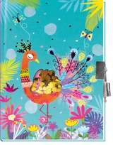 Tr&ouml;tsch Tagebuch mit Pailletten Pfau
