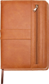 Trötsch Notizbuch mit Reißverschluss Braun - 