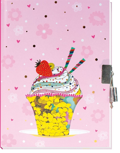 Tr&ouml;tsch Tagebuch mit Pailletten Herz Eiscreme
