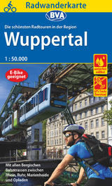 Radwanderkarte BVA Die sch&ouml;nsten Radtouren in der Region Wuppertal, 1:50.000, rei&szlig;- und wetterfest, GPS-Tracks Download, E-Bike geeignet