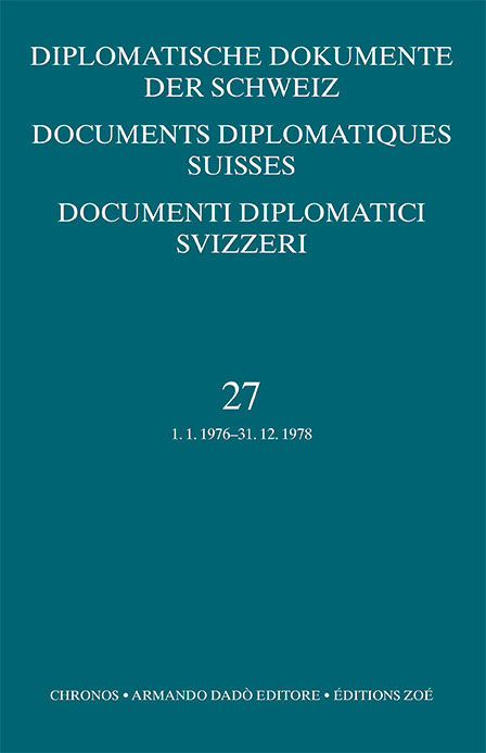 Diplomatische Dokumente der Schweiz / Documents diplomatiques suisse / Documenti diplomatici svizzeri - 