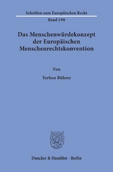 Das Menschenw&uuml;rdekonzept der Europ&auml;ischen Menschenrechtskonvention. - Torben B&uuml;hrer