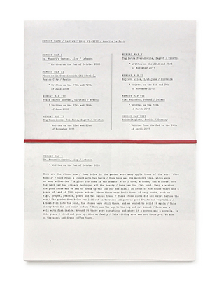 Memory Maps / Handwritings VI-XIII