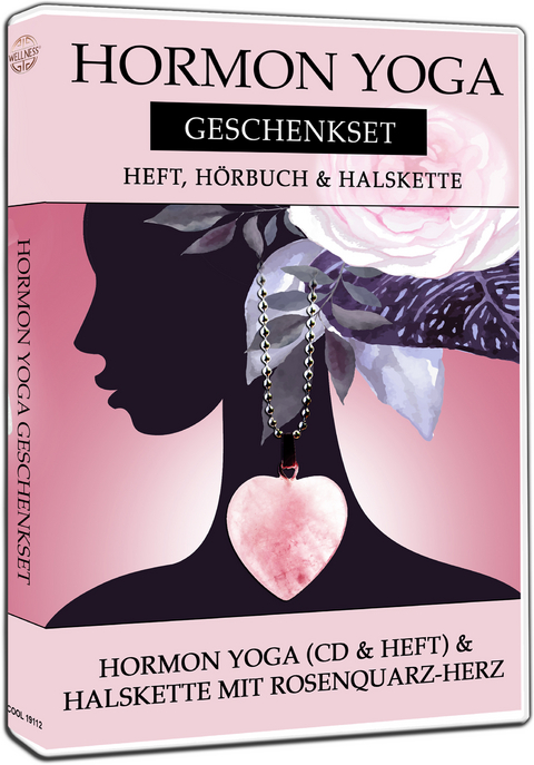 Hormon Yoga Geschenkset: H&ouml;rbuch, Heft & Halskette