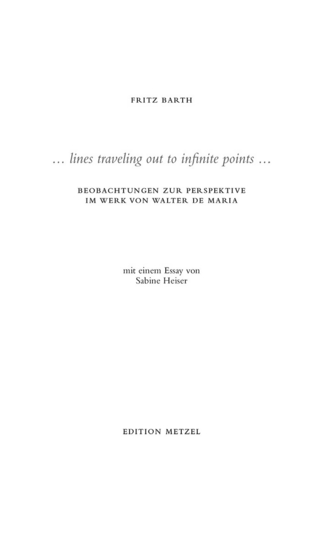 „... lines travelling out to infinite points ...“