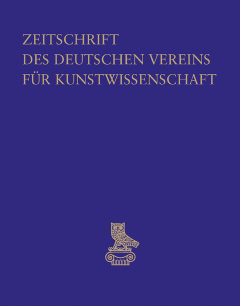 Zeitschrift des Deutschen Vereins f&uuml;r Kunstwissenschaft - 