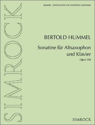 Sonatine für Altsaxophon und Klavier