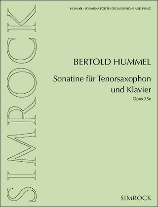 Sonatine für Tenorsaxophon und Klavier