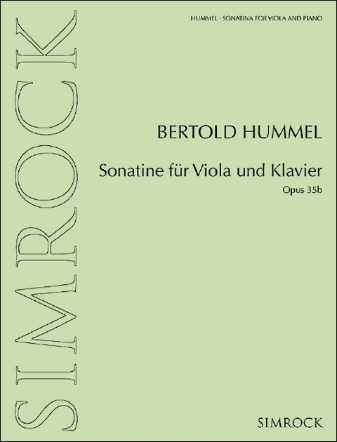 Sonatine f&uuml;r Viola und Klavier - 