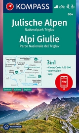 KOMPASS Wanderkarte 064 Julische Alpen, Nationalpark Triglav, Alpi Giulie 1:25.000 - 