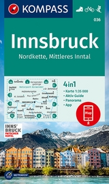 KOMPASS Wanderkarte 036 Innsbruck, Nordkette, Mittleres Inntal 1:35.000 - 