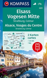 KOMPASS Wanderkarten-Set 2221 Elsass, Vogesen Mitte, Alsace, Vosges du Centre (2 Karten) 1:50.000 - 