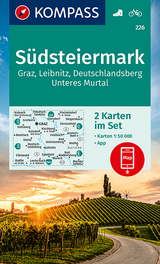 KOMPASS Wanderkarte S&uuml;dsteiermark, Graz, Leibnitz, Deutschlandsberg, Unteres Murtal (2-K-Set)