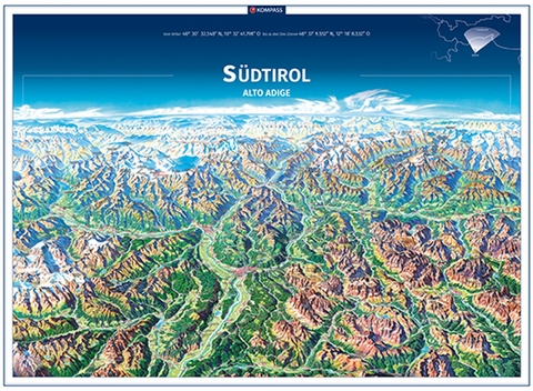 KOMPASS Panorama S&uuml;dtirol, Alto Adige, Poster - 