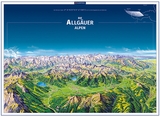 KOMPASS Panorama-Poster Die Allg&auml;uer Alpen