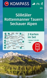 KOMPASS Wanderkarten-Set 223 Sölktäler, Rottenmanner Tauern, Seckauer Alpen (2 Karten) 1:55.000 - 