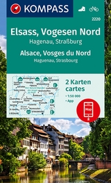 KOMPASS Wanderkarten-Set 2220 Elsass, Vogesen Nord, Alsace, Vosges du Nord (2 Karten) 1:50.000 - 