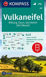 KOMPASS Wanderkarte 837 Vulkaneifel, Bitburg, Daun, Gerolstein, Zell (Mosel) 1:50.000 - 