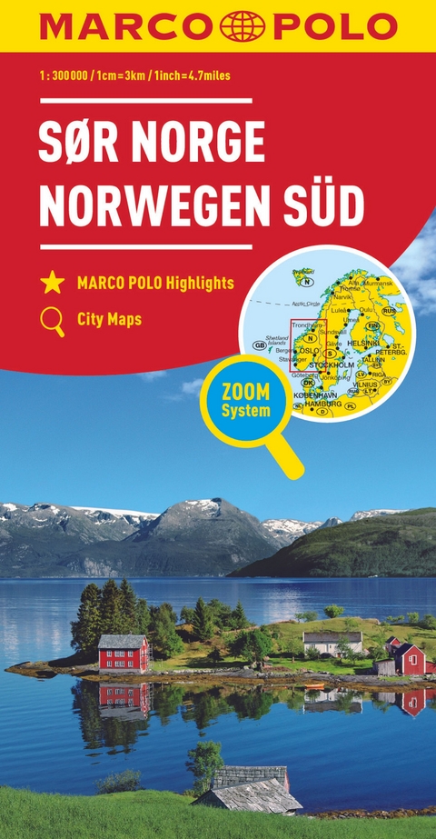 MARCO POLO L&auml;nderkarte Norwegen S&uuml;d 1:325.000