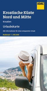ADAC Urlaubskarte Kroatische K&uuml;ste, Nord und Mitte 1:200.000
