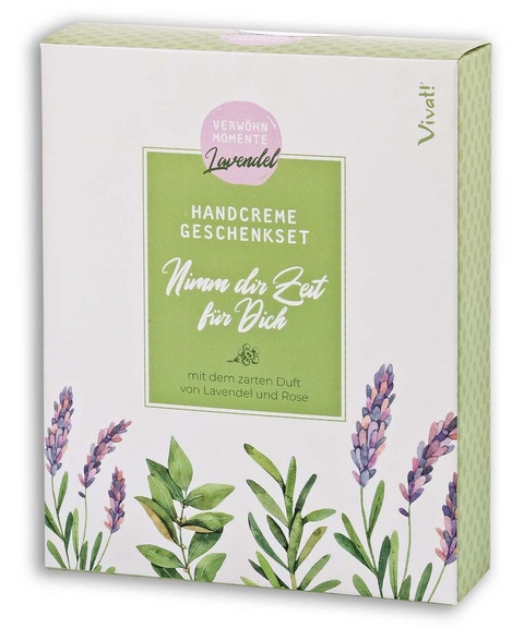 Handcreme-Geschenkset Lavendel "Nimm dir Zeit f&uuml;r dich"