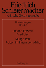 Joseph Fawcett, Predigten Mungo Park, Reisen im Innern von Afrika - 