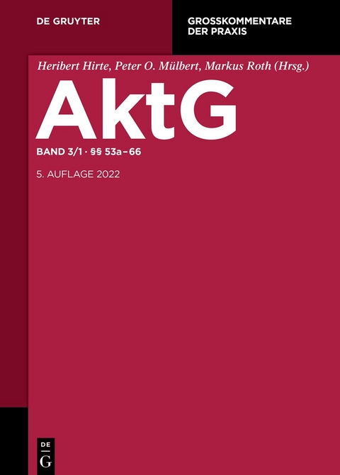 Aktiengesetz / &sect;&sect; 53a-66 - 
