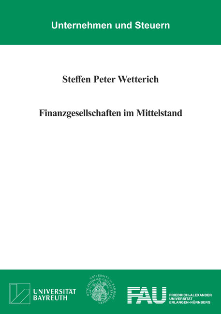 Finanzgesellschaften im Mittelstand - Steffen Peter Wetterich