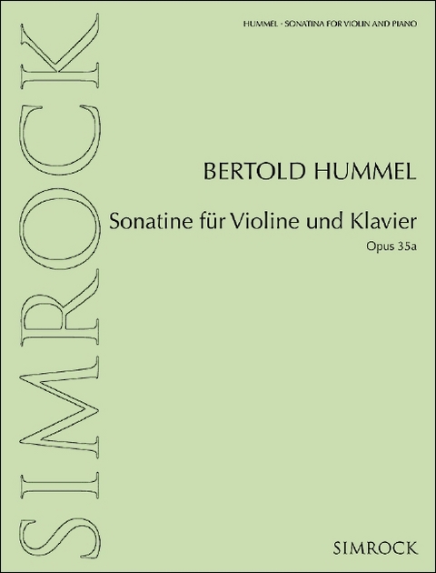 Sonatine f&uuml;r Violine und Klavier - 