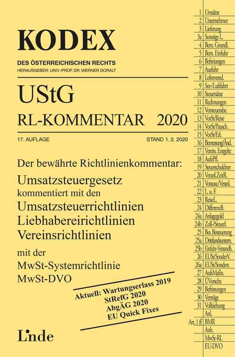 KODEX UStG-Richtlinien-Kommentar 2020 - Robert Pernegger
