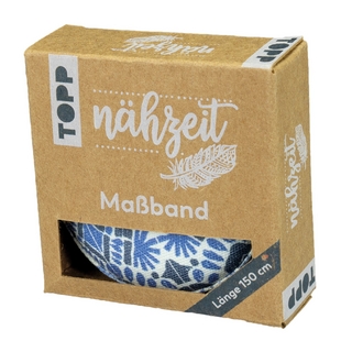 Nähzeit Maßband Blau/ Weiß